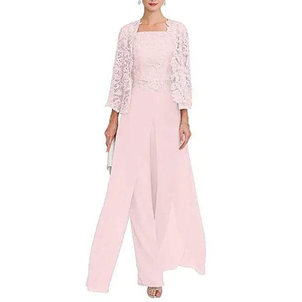 Elegant Lace Mother of The Bride Pants Suits Mother of the Bride Dresses BLISSGOWN Pink 2 
