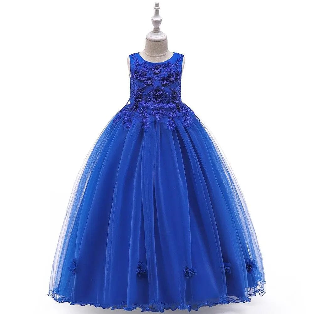 Elegant Teenagers Bridesmaid Gowns Dresses Special Occasion BLISSGOWN Royal Blue 4T 
