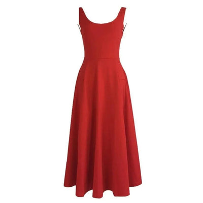 Elegant Vintage A-Line Party Dress Evening & Formal Dresses BlissGown.com Red XS 