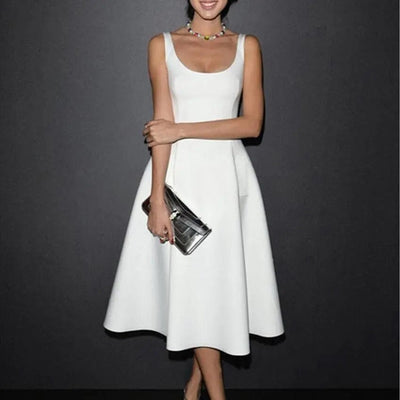 Elegant Vintage A-Line Party Dress Evening & Formal Dresses BlissGown.com White XS 