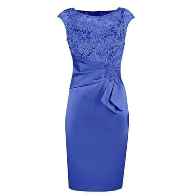 Knee-Length Mother of the Bride Lace Dresses Mother of the Bride Dresses BLISSGOWN Blue 2 