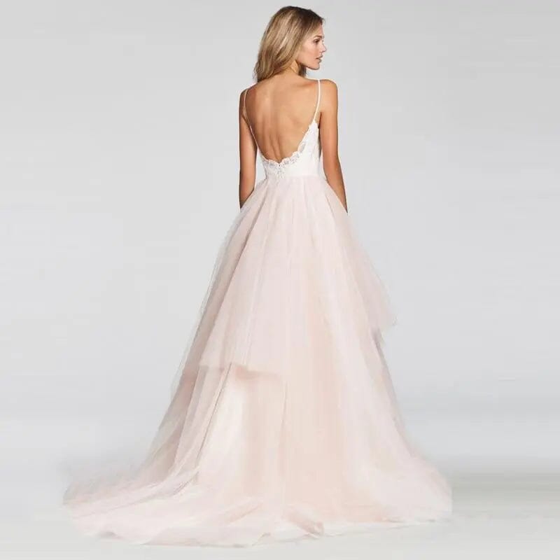 Lace Top Tulle Beach Wedding Dresses Beach Wedding Dresses BLISS GOWN 
