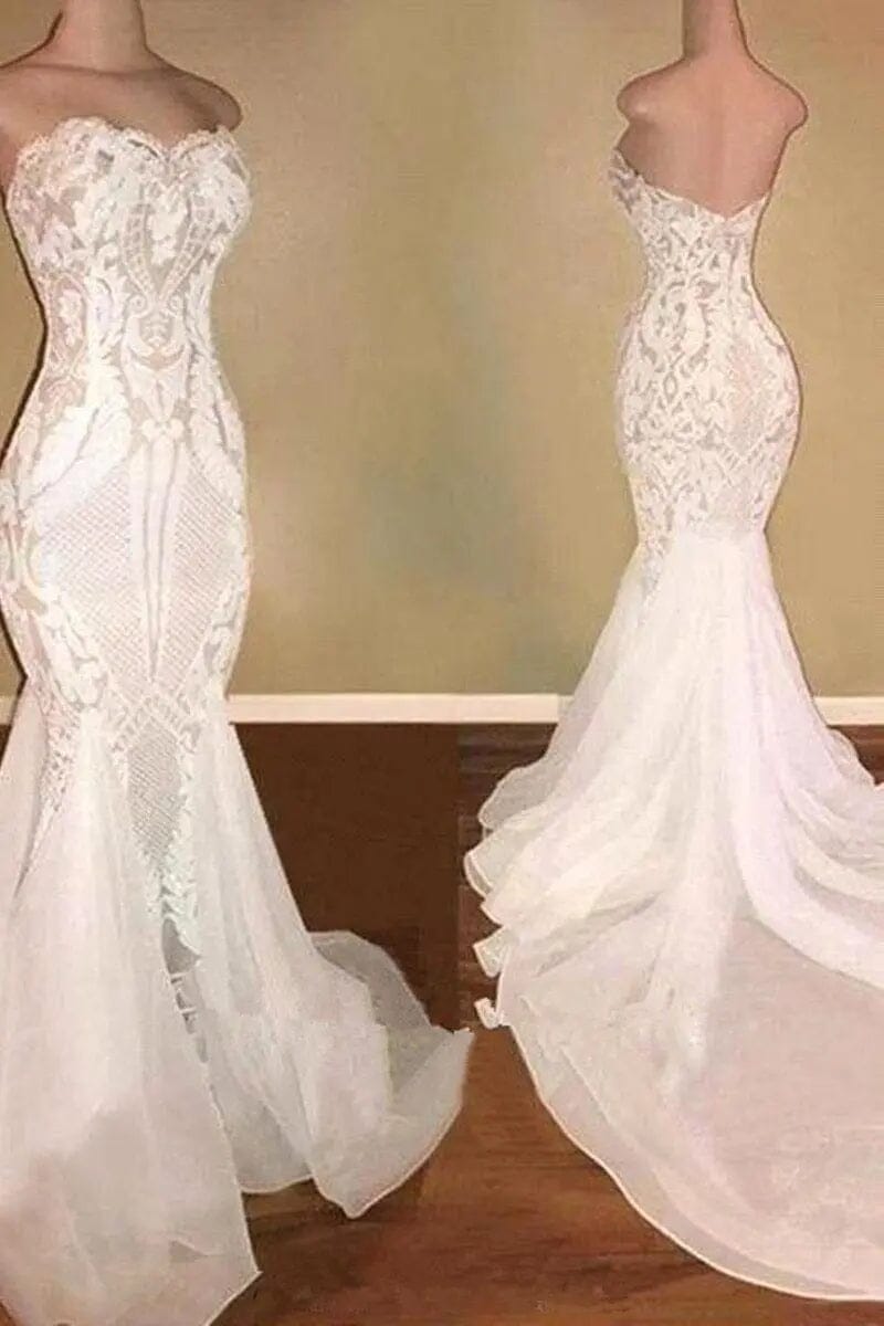Luxury Elegant Mermaid Wedding Dress Beach Wedding Dresses BLISS GOWN 