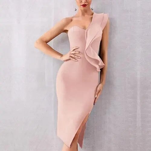 One Shoulder Bodycon Party Dress Special Occasion BLISS GOWN As Picture S 