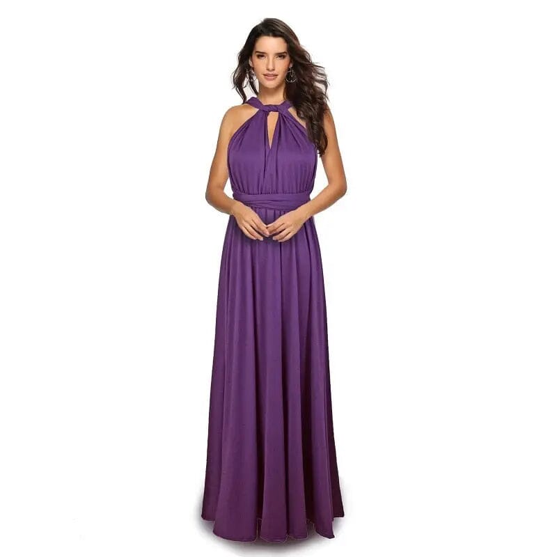 Sexy Bridesmaid Formal Multi Long Dress Bridesmaid Dresses BLISS GOWN Grape Purple M 