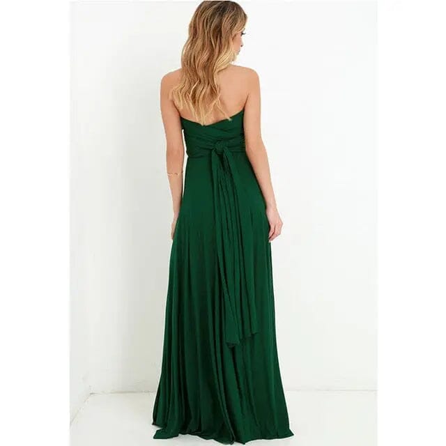 Sexy Bridesmaid Formal Multi Long Dress Bridesmaid Dresses BLISS GOWN Green M 