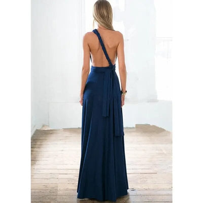 Sexy Bridesmaid Formal Multi Long Dress Bridesmaid Dresses BLISS GOWN Navy Blue M 