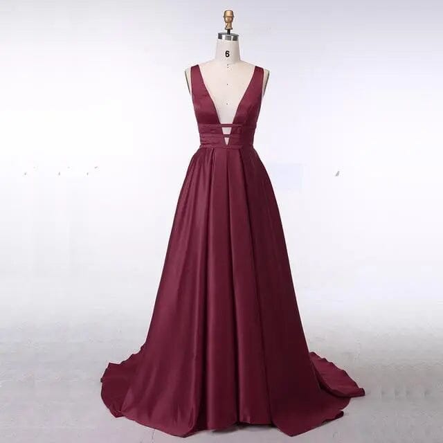 Sexy Red Evening Formal Dresses Evening & Formal Dresses BLISS GOWN Burgundy-24 2 