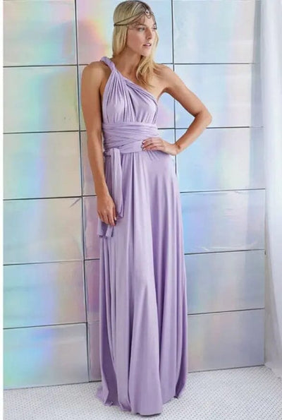 Sexy Women Party Bridesmaids Infinity Robe Dress Bridesmaid Dresses BLISS GOWN Lavender XS 