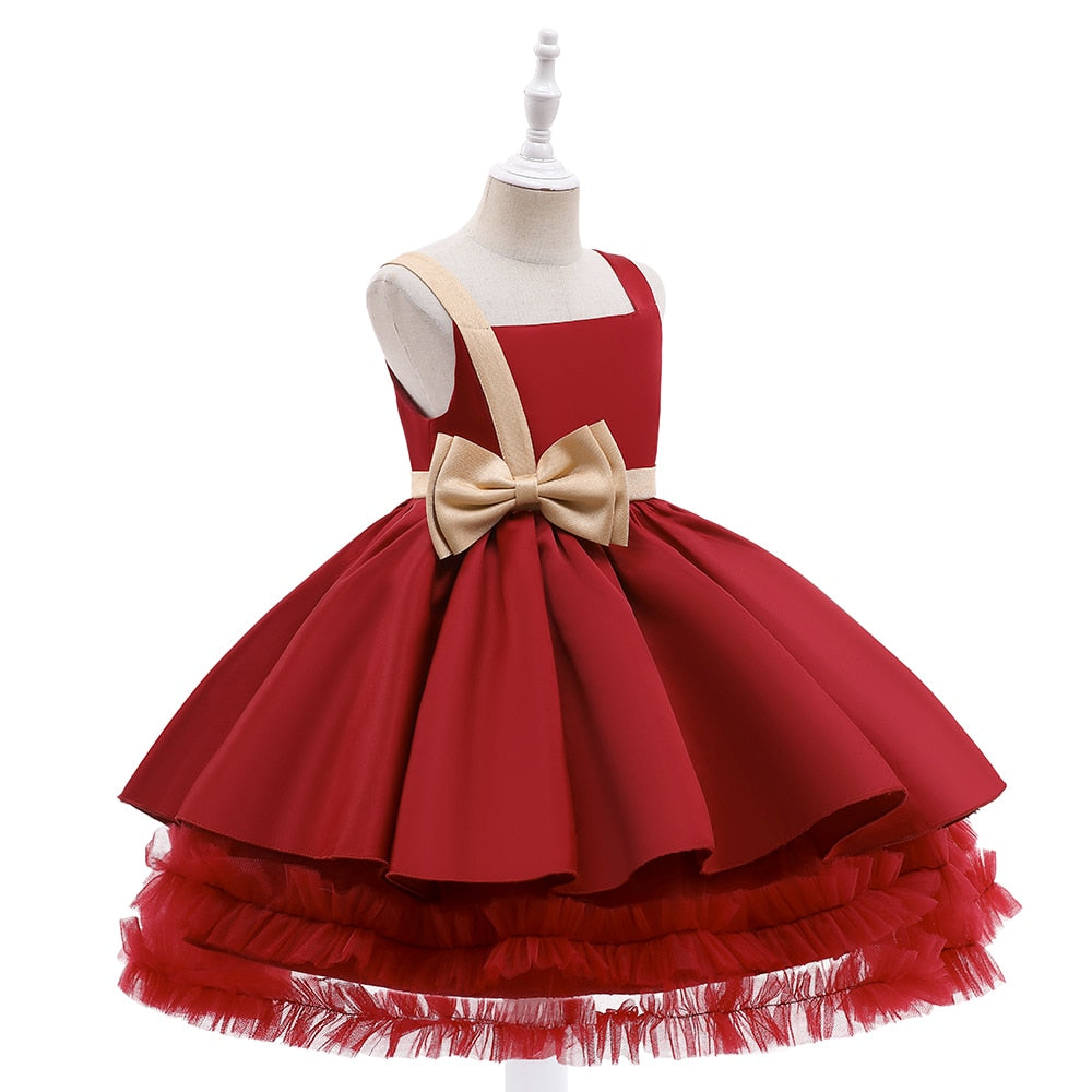 Tulle Sequin with Bow Princess Dress