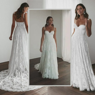 Lace Bohemian Bridal Gown