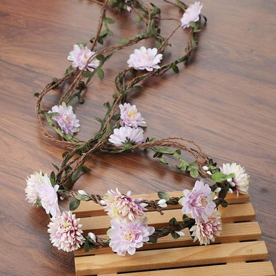 Bohemian Wreath Flower Crown Hair Band Wedding Accessories Wedding Accessories BlissGown 3 