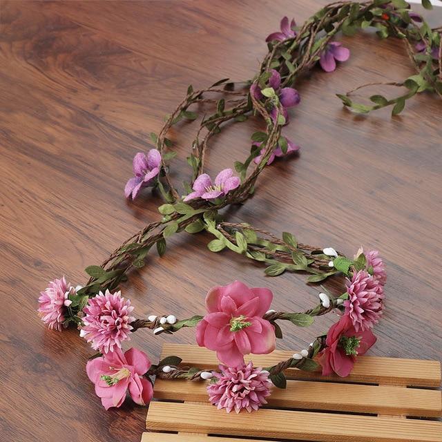 Bohemian Wreath Flower Crown Hair Band Wedding Accessories Wedding Accessories BlissGown 