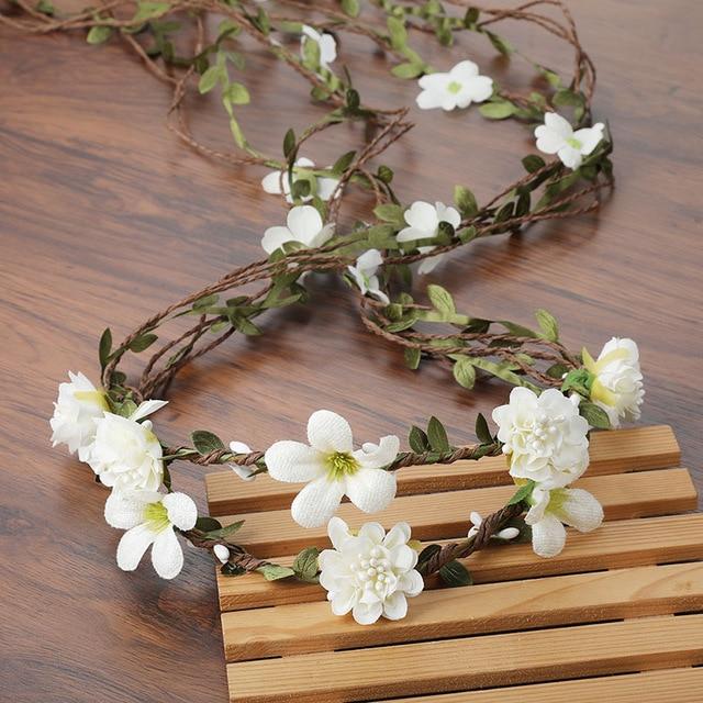 Bohemian Wreath Flower Crown Hair Band Wedding Accessories Wedding Accessories BlissGown 4 