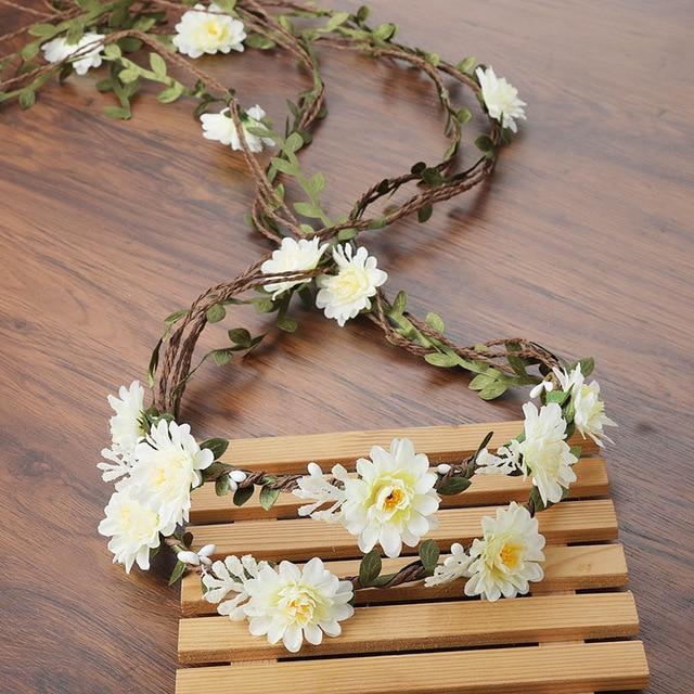 Bohemian Wreath Flower Crown Hair Band Wedding Accessories Wedding Accessories BlissGown 6 