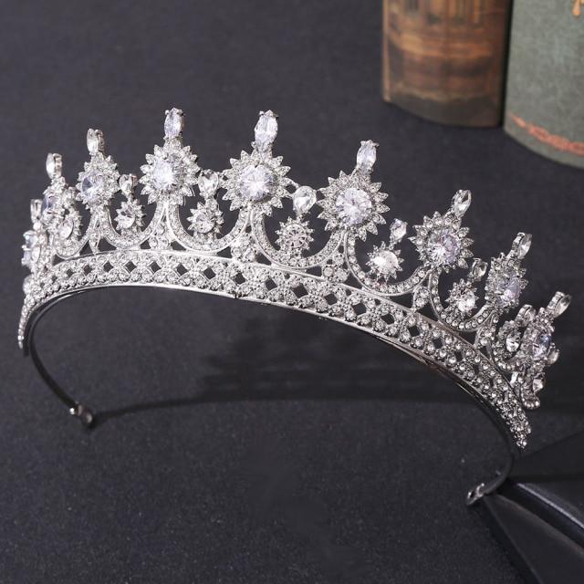 Crystal Wheat Shape Crown Rhinestone Wedding Hair Accessory Wedding Accessories BlissGown B4 