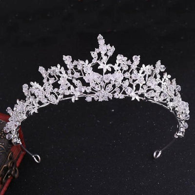 Crystal Wheat Shape Crown Rhinestone Wedding Hair Accessory Wedding Accessories BlissGown D8 