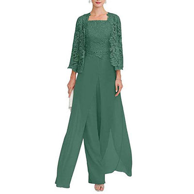 Elegant Lace Mother of The Bride Pants Suits Mother of the Bride Dresses BLISS GOWN green 2 