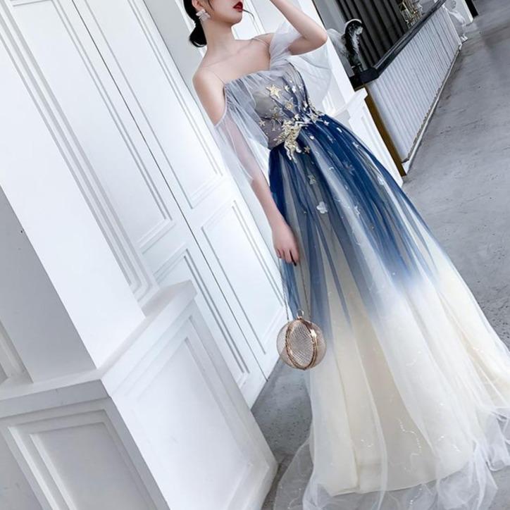 Exquisite Appliques Elegant Mesh Evening Dress Evening & Formal Dresses BlissGown 
