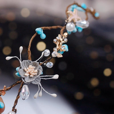 Flower Handmade Beads Wedding Accessories BlissGown 