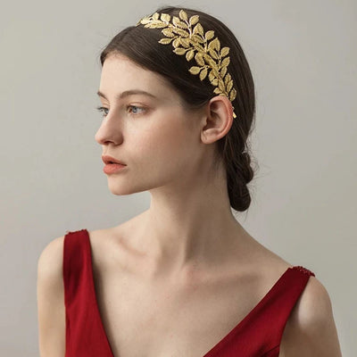 Greek Goddess Hair Vine Tiara Bridal Crown Wedding Accessories BlissGown 