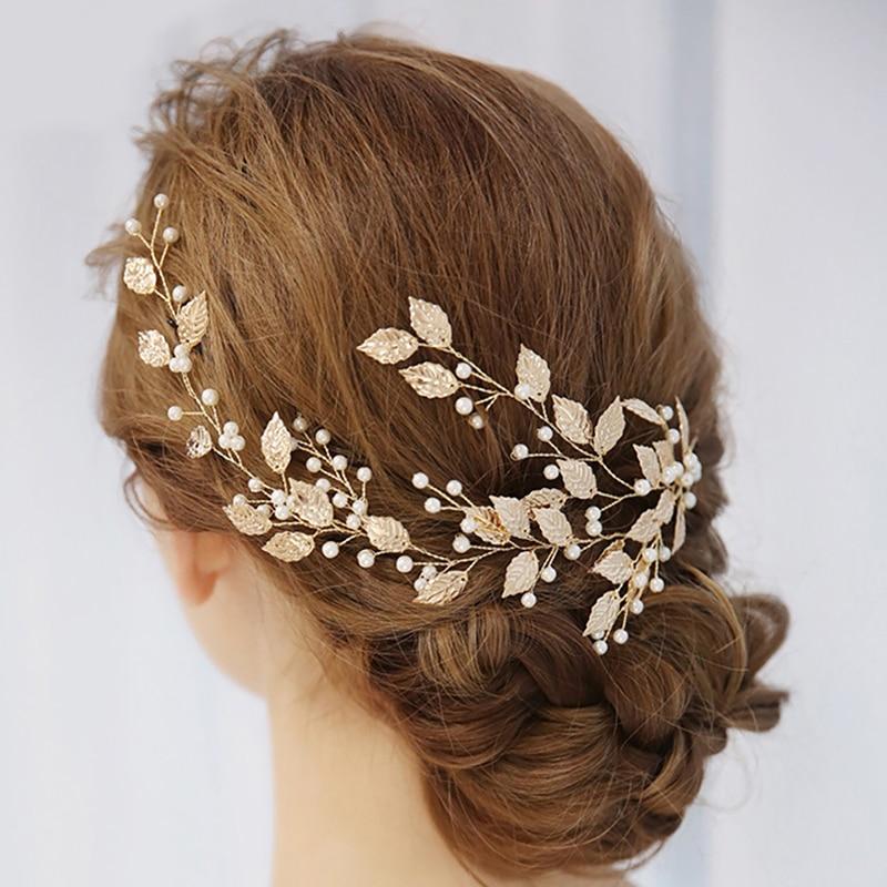 Hand-made Crystal Pearl Headband Wedding Accessories Wedding Accessories BlissGown 