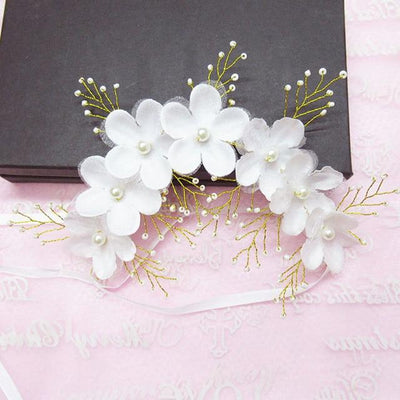 Hand-made Crystal Pearl Headband Wedding Accessories Wedding Accessories BlissGown EGCC39 gold 