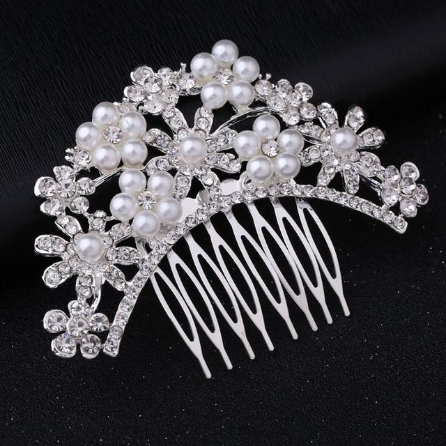 Handmade Flowers Beads Pearl Hair Clip Wedding Accessories Wedding Accessories BlissGown 4 
