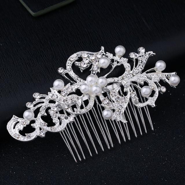 Handmade Flowers Beads Pearl Hair Clip Wedding Accessories Wedding Accessories BlissGown 6 