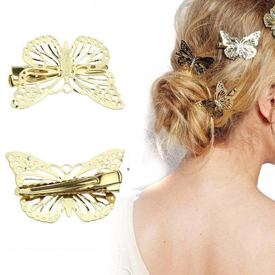Handmade Flowers Beads Pearl Hair Clip Wedding Accessories Wedding Accessories BlissGown Gold 