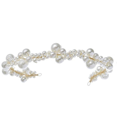 Handmade Pearl Twist Headpiece Bridal Wedding Accessories Wedding Accessories BlissGown 