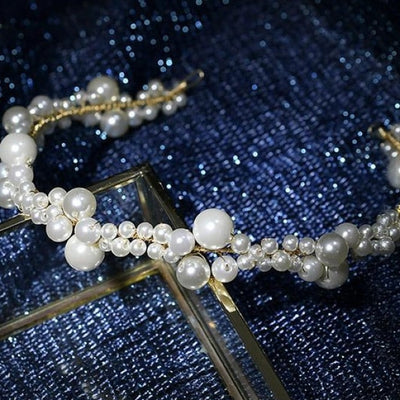 Handmade Pearl Twist Headpiece Bridal Wedding Accessories Wedding Accessories BlissGown 
