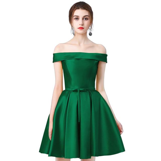Knee-length Short Formal Party Dresses Special Occasion BlissGown.com Green 2 
