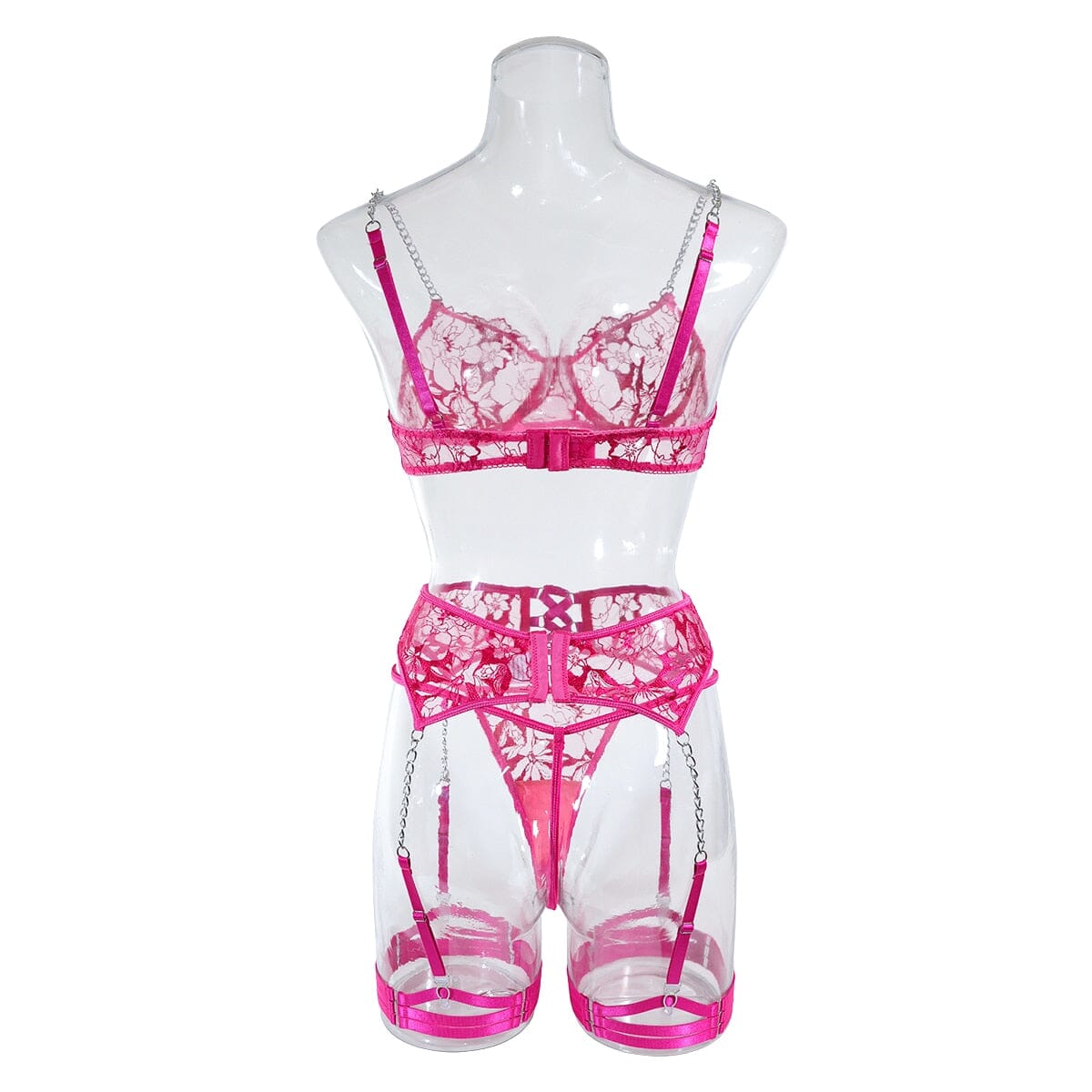 Lingerie Set 4-Pieces Hot Thong Lace Erotic Outfit Accessories BlissGown 