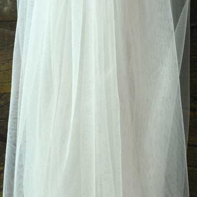 Long Pearl Cathedral Wedding Veil with Comb BlissGown ivory 150cm 