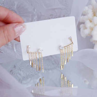 Luxury 14K Real Gold Plated Stud Earrings Jewelry BlissGown 14k Gold 10 