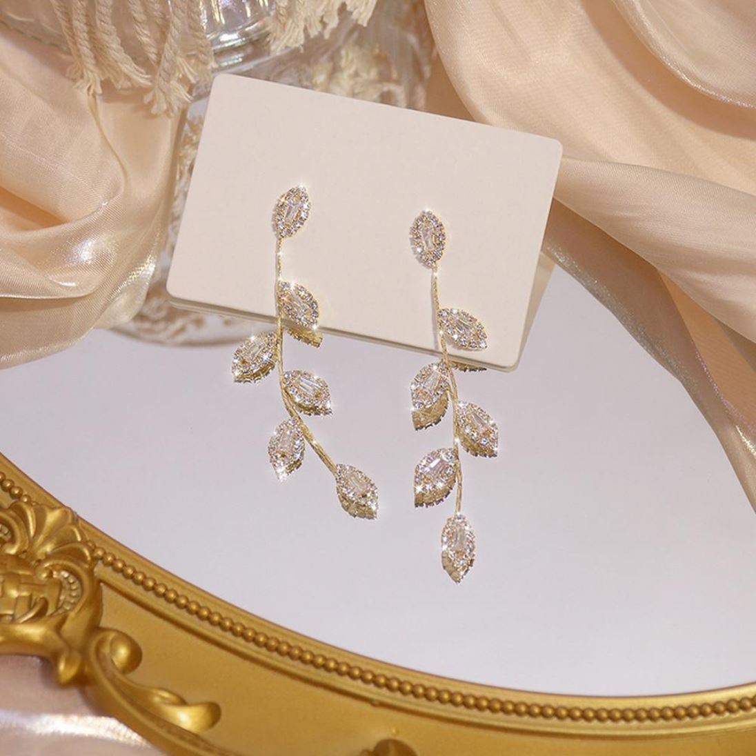 Luxury 14K Real Gold Plated Stud Earrings Jewelry BlissGown 14k Gold 