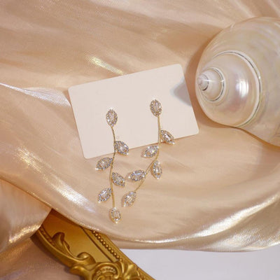 Luxury 14K Real Gold Plated Stud Earrings Jewelry BlissGown 