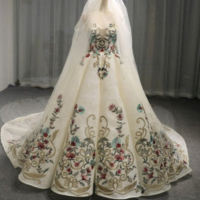 Off Shoulder Embroidery Beading Sexy Fashion Wedding Gown Sexy Wedding Dresses BlissGown Same As Photo 2 150cm