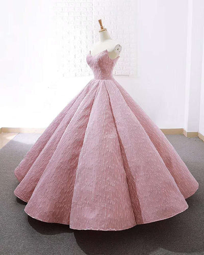 Quinceanera Strapless With Sleeveless Ball Gowns Prom Dress Ball Gown Prom Dresses BlissGown 