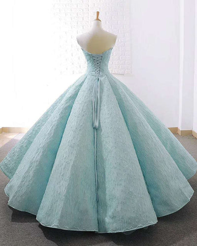 Quinceanera Strapless With Sleeveless Ball Gowns Prom Dress Ball Gown Prom Dresses BlissGown 