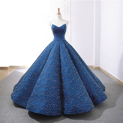 Quinceanera Strapless With Sleeveless Ball Gowns Prom Dress Ball Gown Prom Dresses BlissGown As Picture 14 
