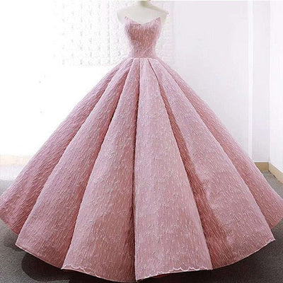 Quinceanera Strapless With Sleeveless Ball Gowns Prom Dress Ball Gown Prom Dresses BlissGown As Picture 3 16W 