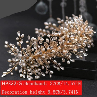 Rhinestone Tiaras Crystal Bridal Hair Jewelry Wedding Accessories BlissGown HP322-G 