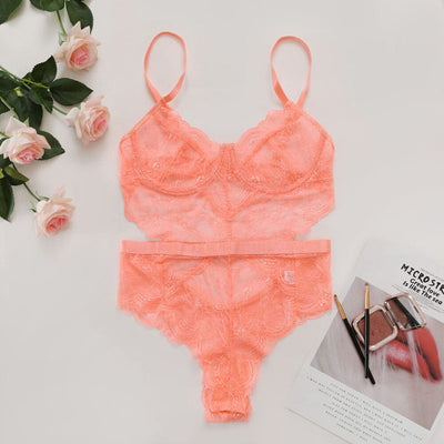 Sexy Body Backless Teddy Bear See-Through Lingerie Accessories BlissGown 