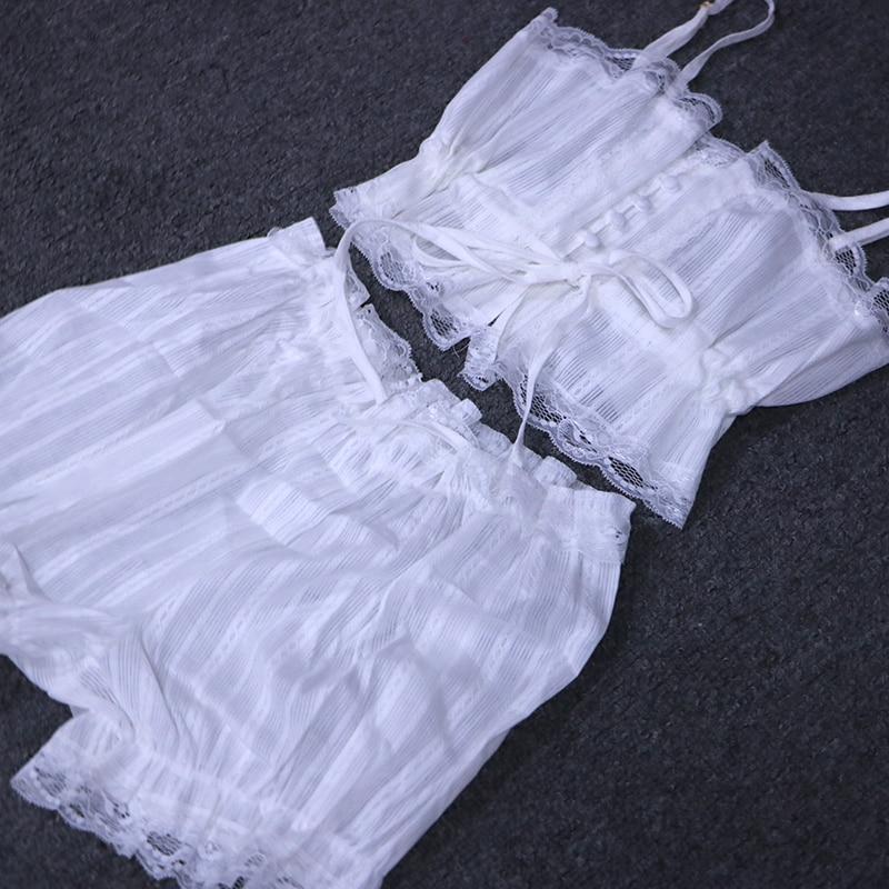 Sexy Sleepwear Erotic Cotton Pajamas Set Underwear Lace Lingerie Accessories BlissGown 