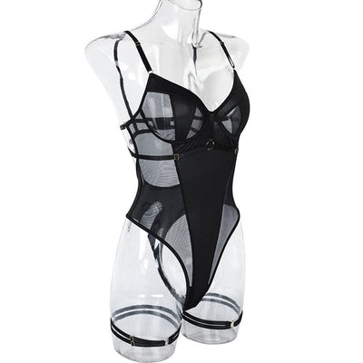 Transparent Sexy Lingerie See-Through Black Tights Fitness Accessories BlissGown 
