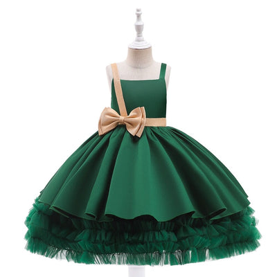 Tulle Sequin with Bow Princess Dress Special Occasion BlissGown 2T Dark Green 
